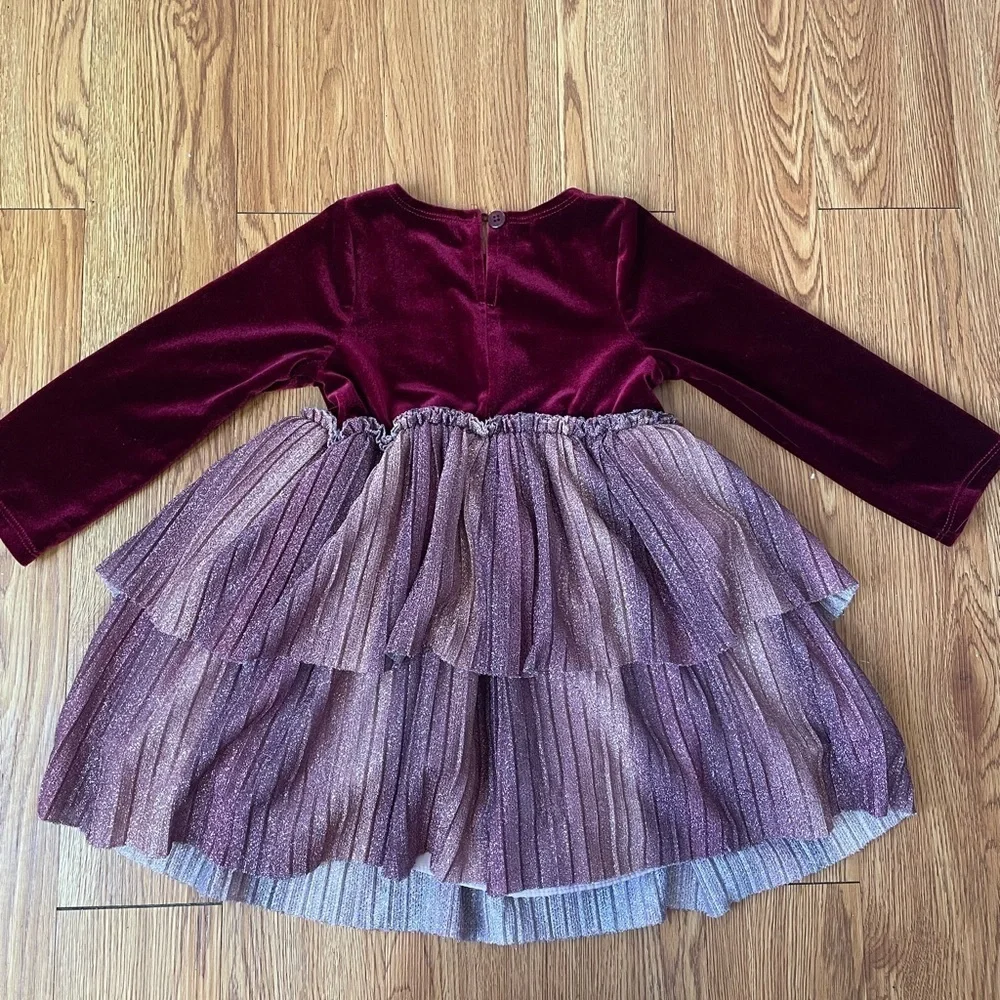 pastourelle by pippa & julie velvet shimmer holiday dress